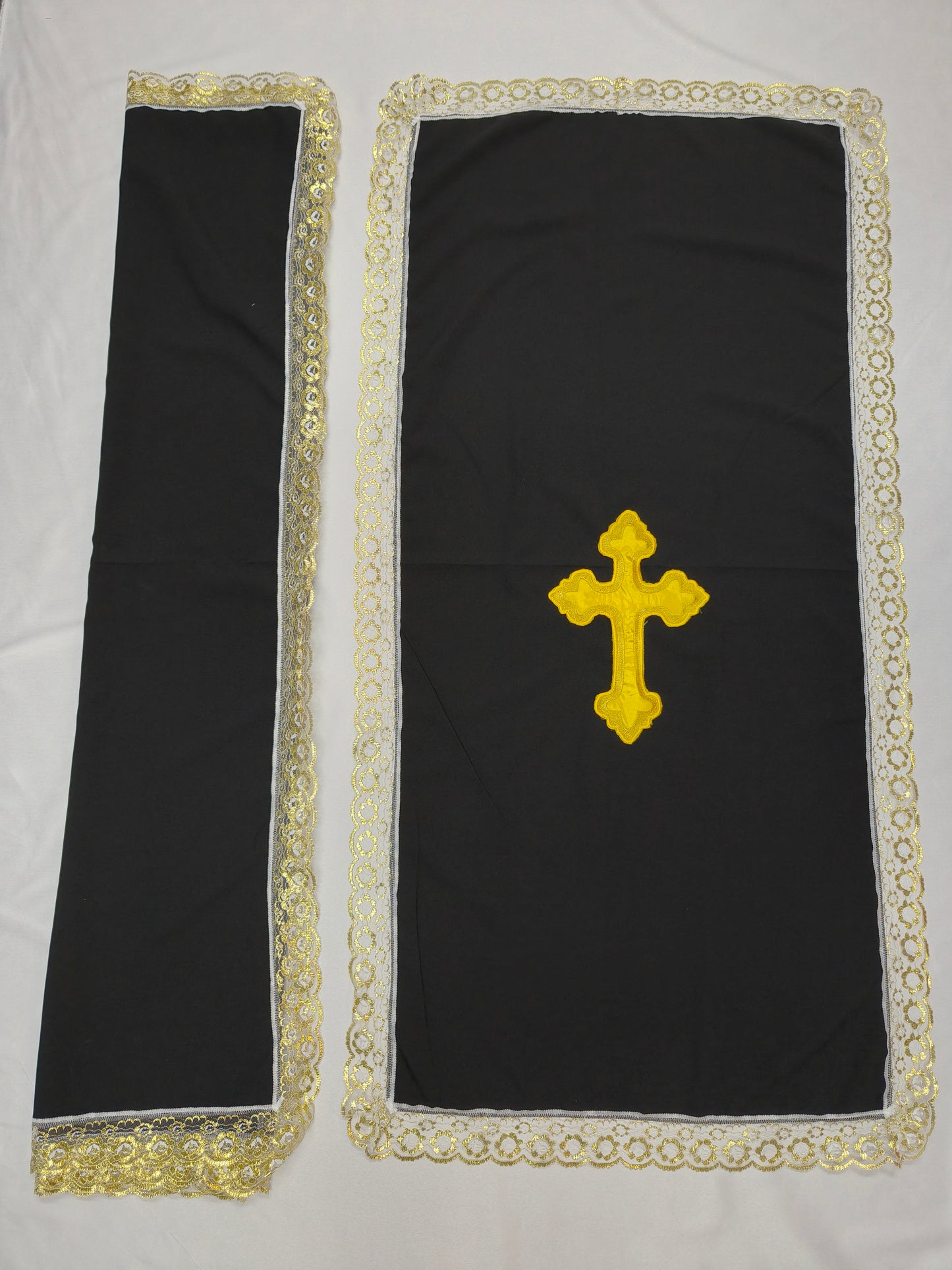 PULPIT & TABLE COVER SET (Black&Gold)