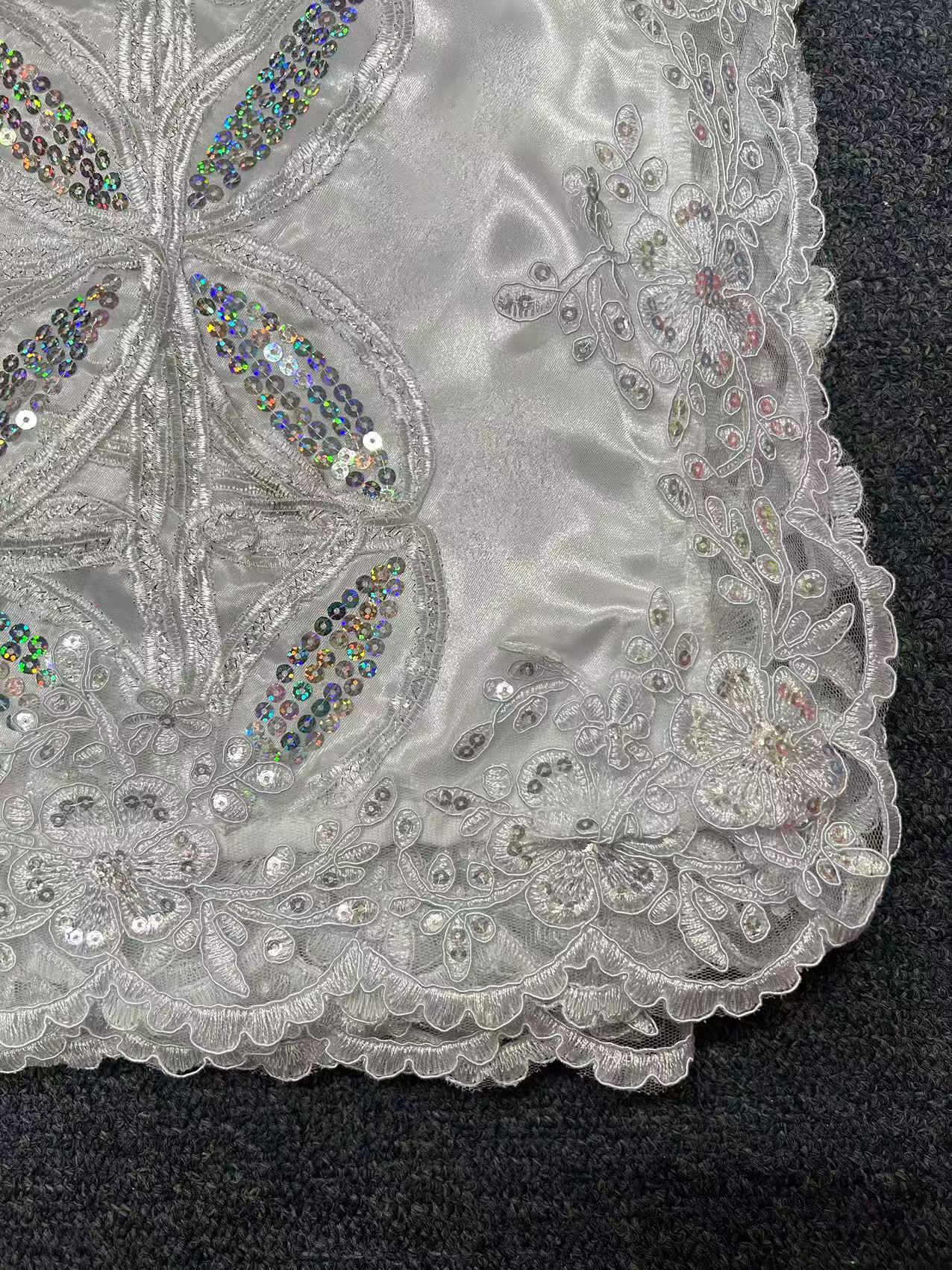 Plain SILVER BLING BLING butterfly coffin cover