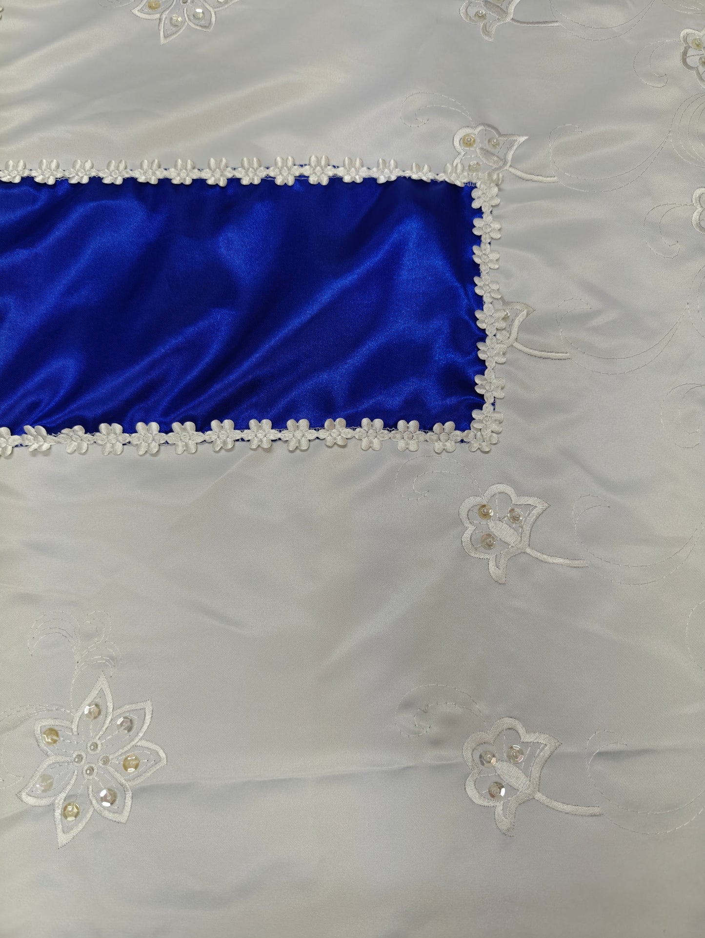 3m X 1.5m Flowers Satin coffin cover