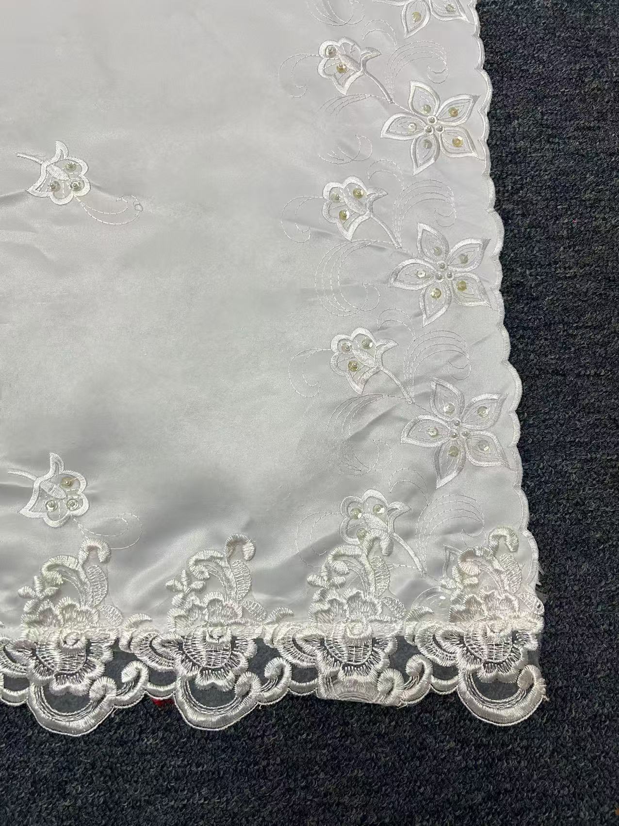 3m X 1.5m Flowers Satin coffin cover