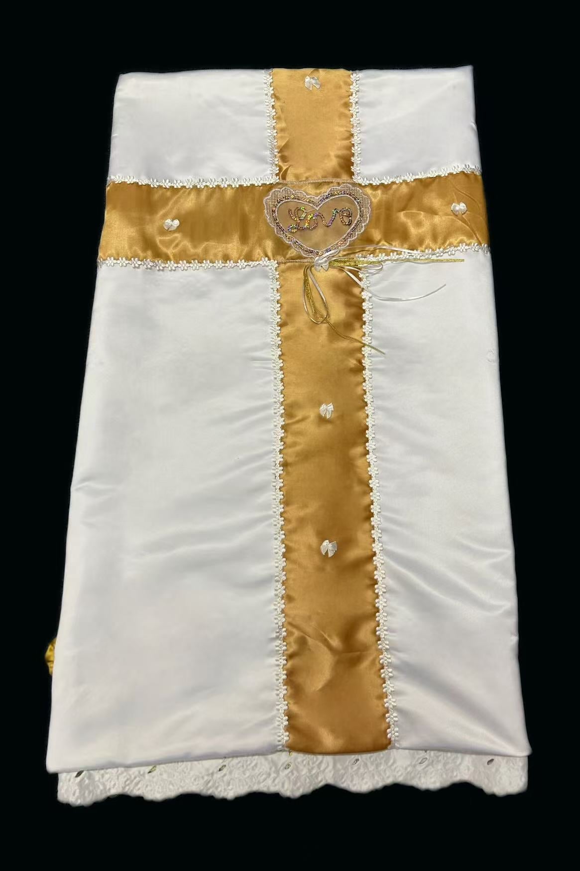 Gold cross coffin cover