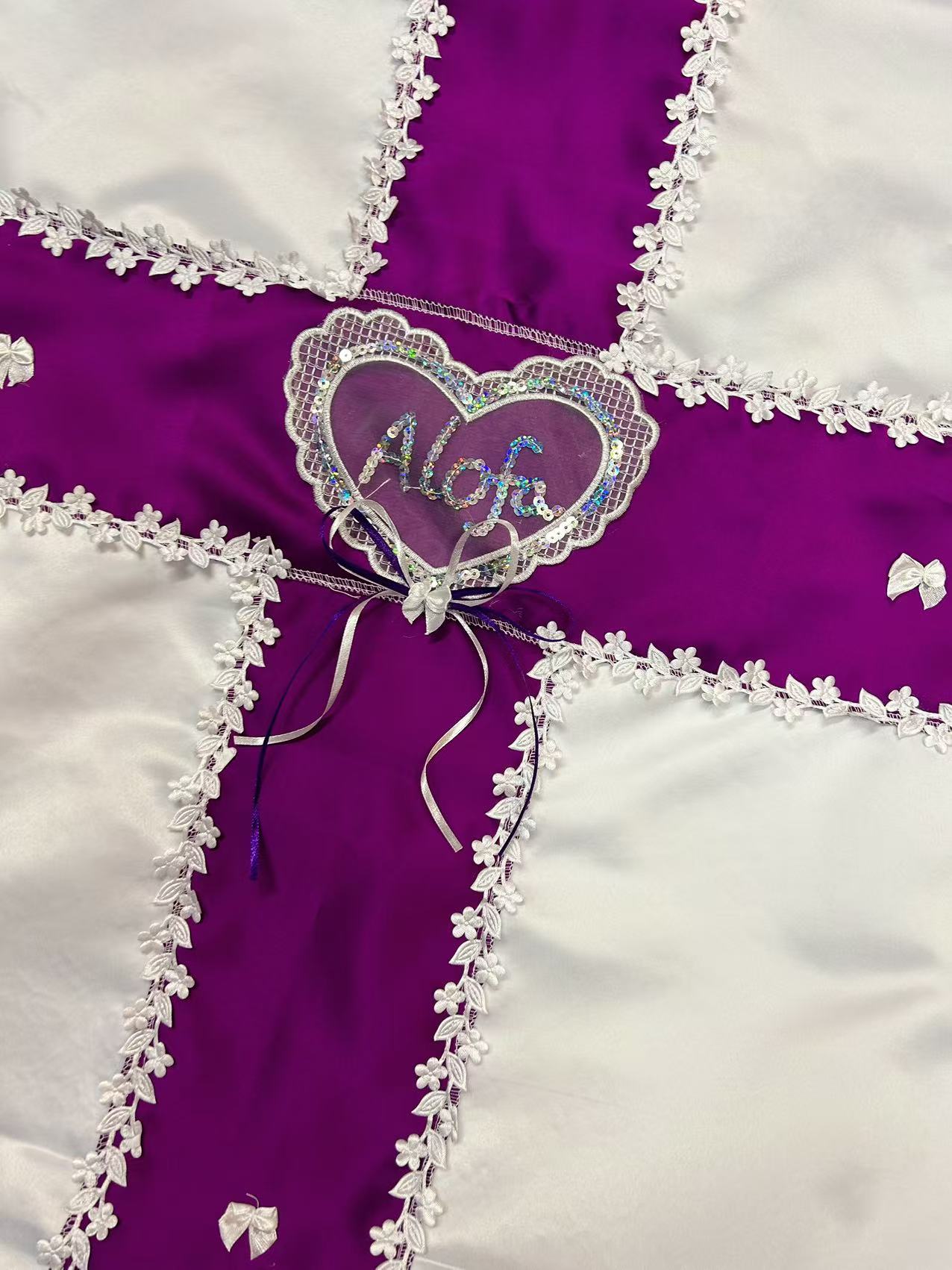 Purple cross coffin cover