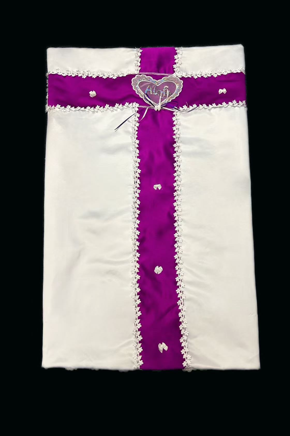 Purple cross coffin cover