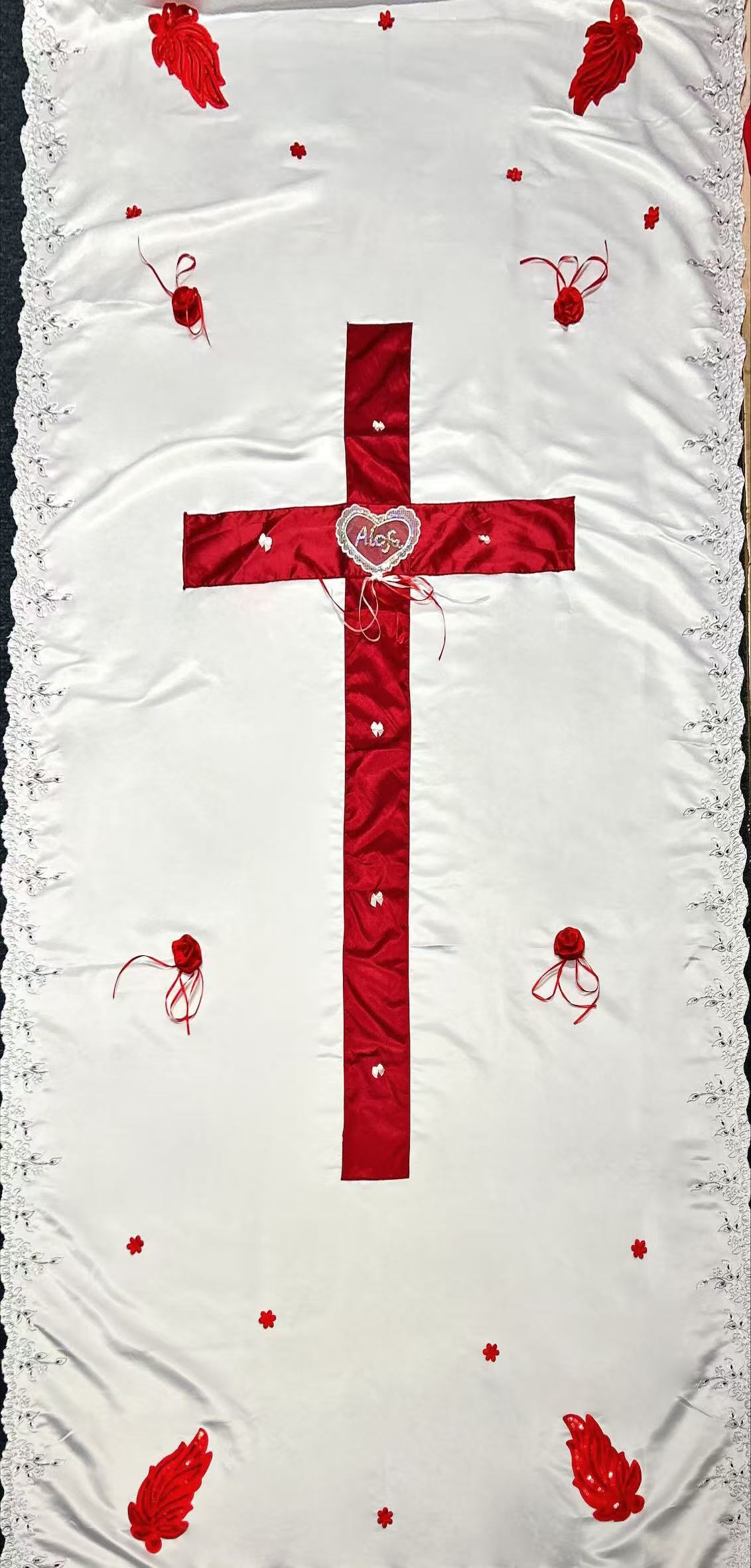 Red cross coffin cover