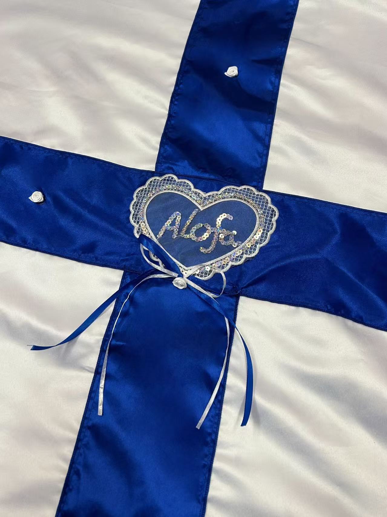 Blue cross coffin cover