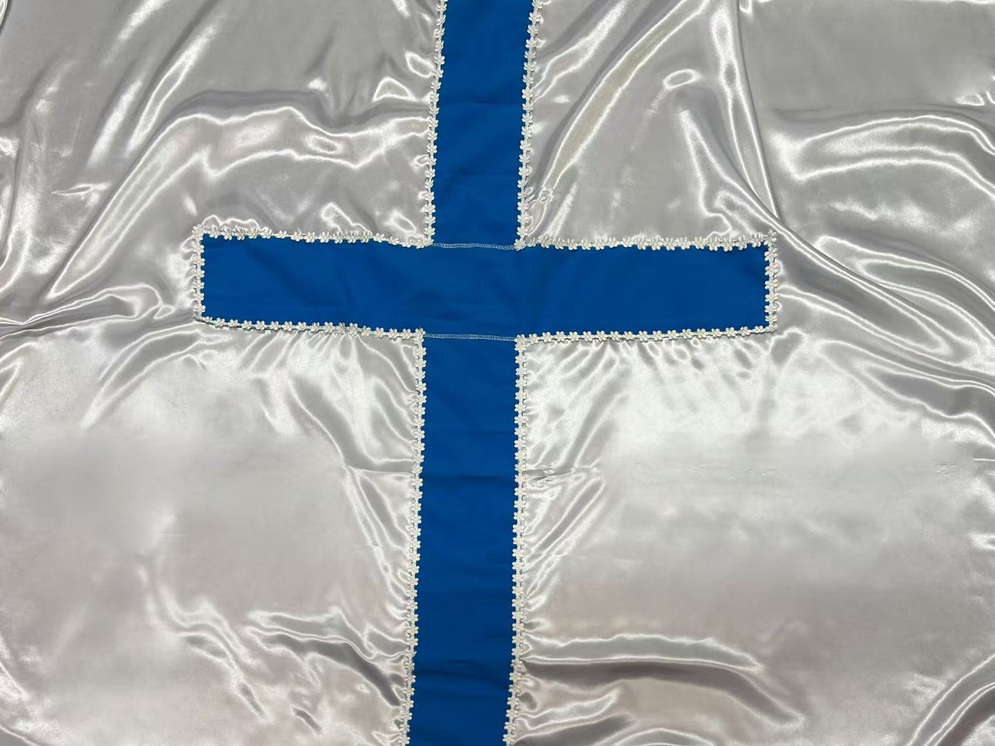 Simple colorful crosses coffin cover