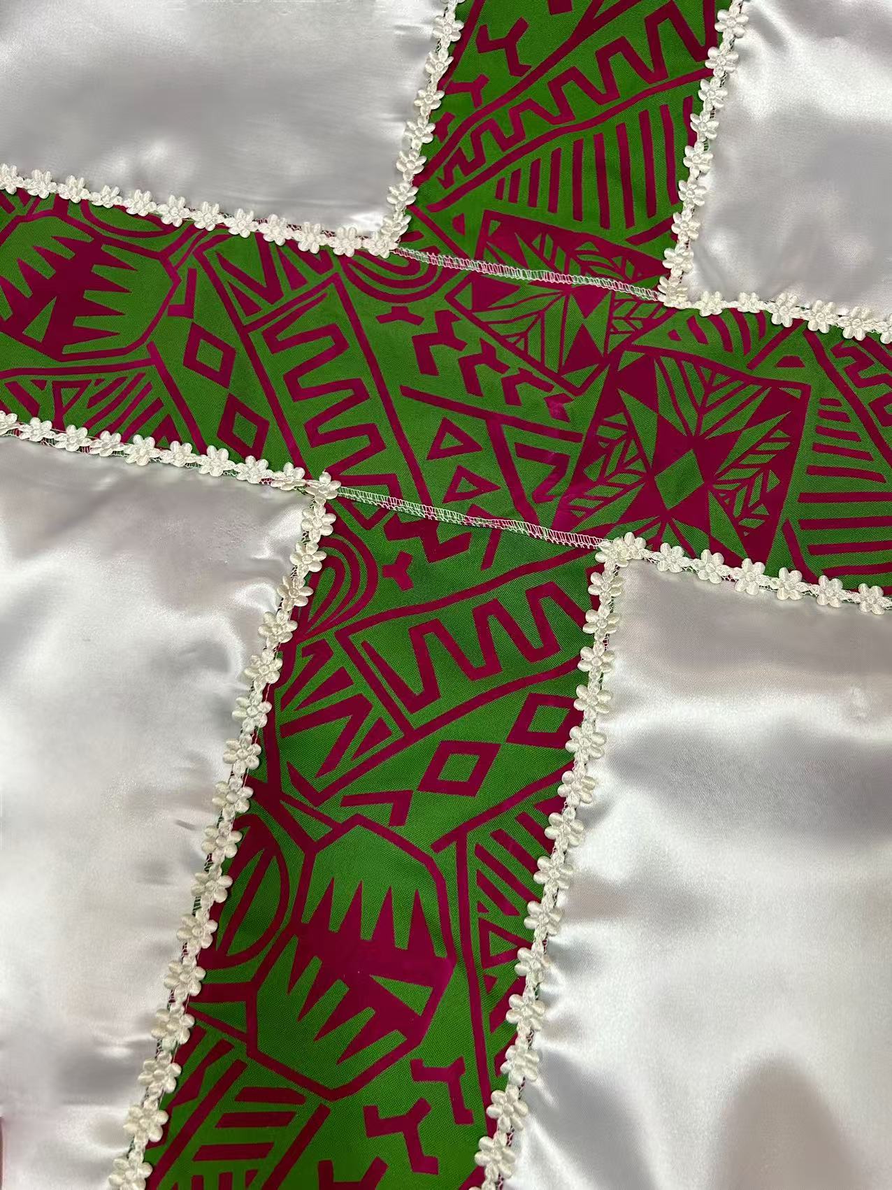 Simple colorful crosses coffin cover