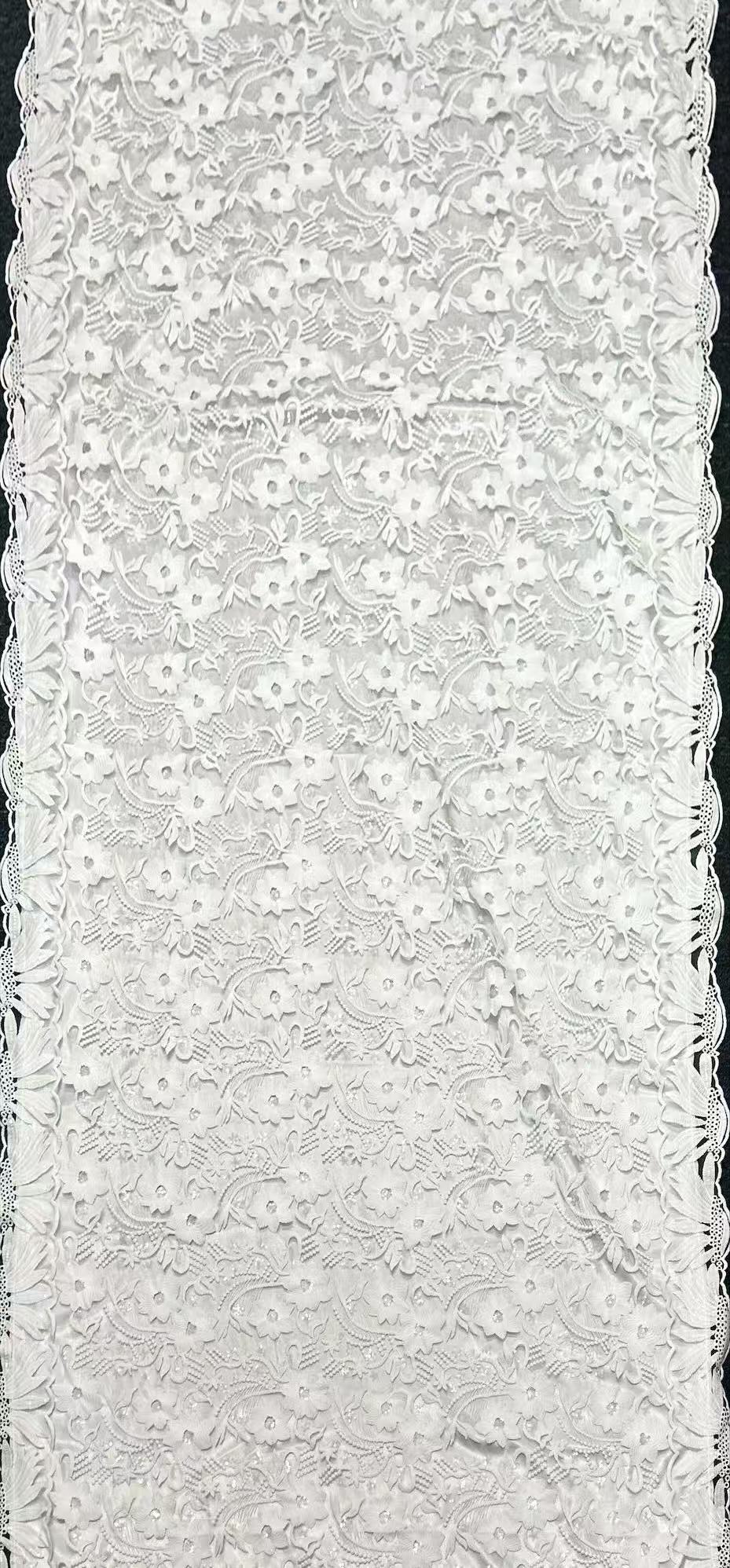 Custom make PURE WHITE lace coffin cover (Narrow width)